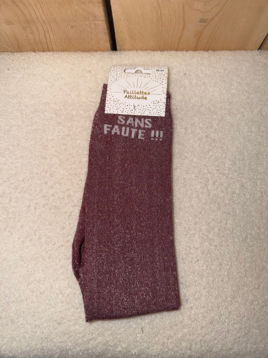 Chaussettes Paillettes "Sans faute"
