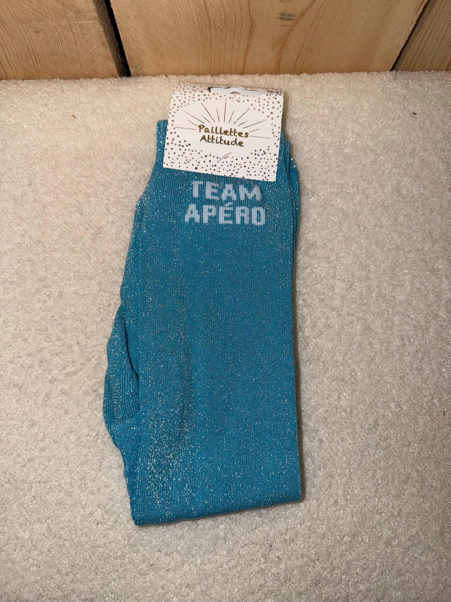 Chaussettes à paillettes « Team apéro »
