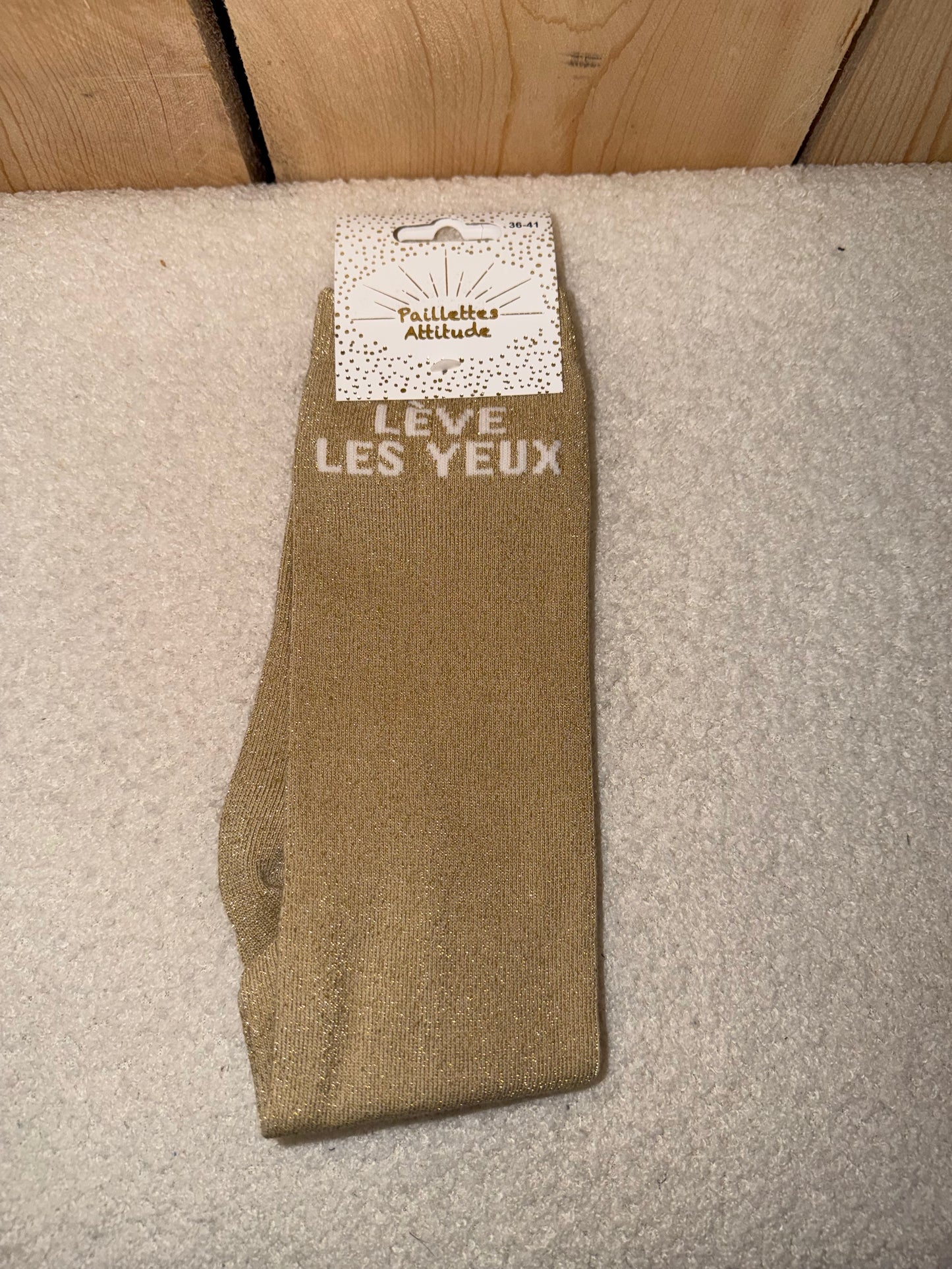 Chaussettes Paillettes "Lève les yeux"