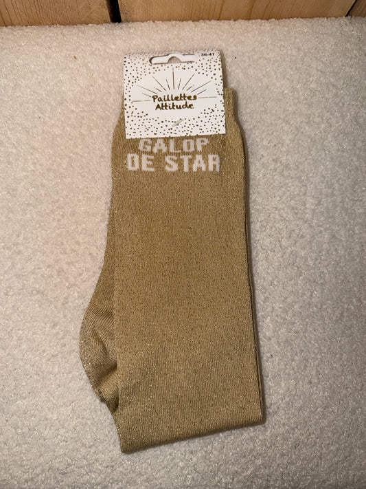Chaussettes Paillettes "Galop de star"