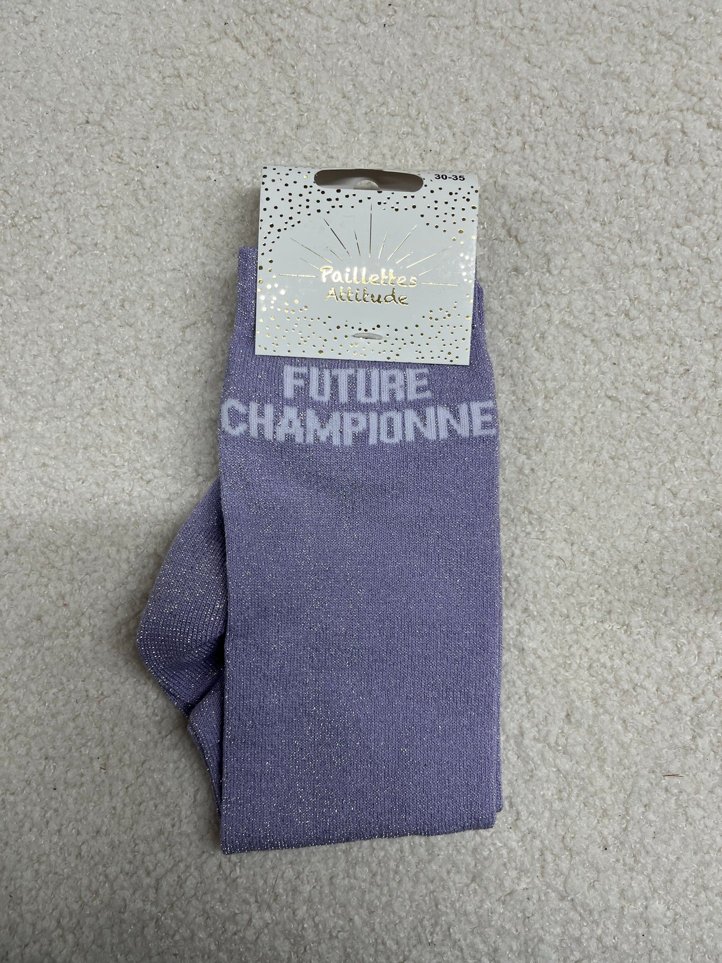Chaussettes Paillettes "Future Championne" 30-35