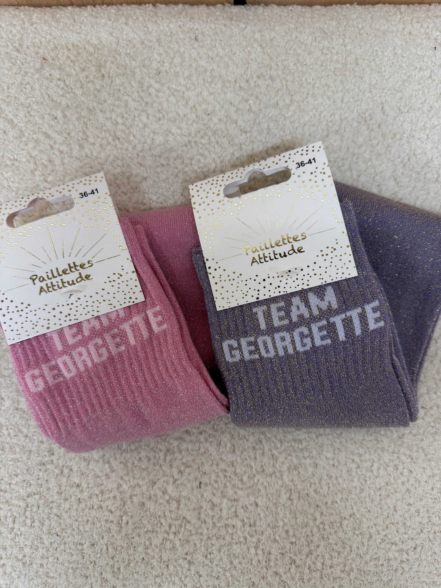 Chaussettes Paillettes "Team Georgette"