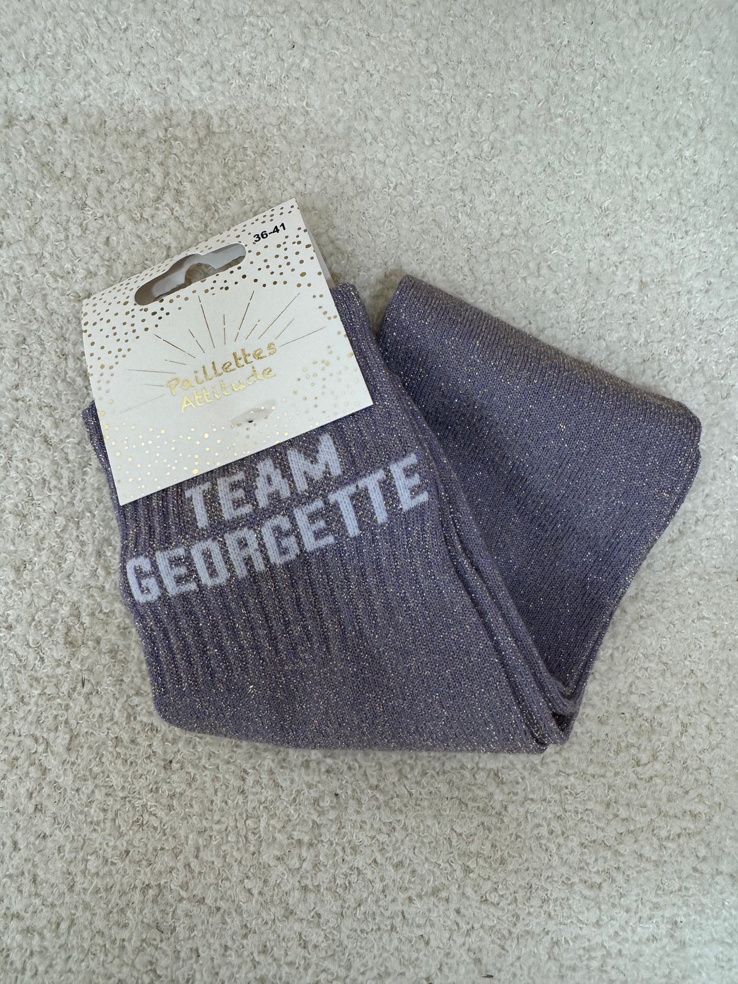 Chaussettes Paillettes "Team Georgette"