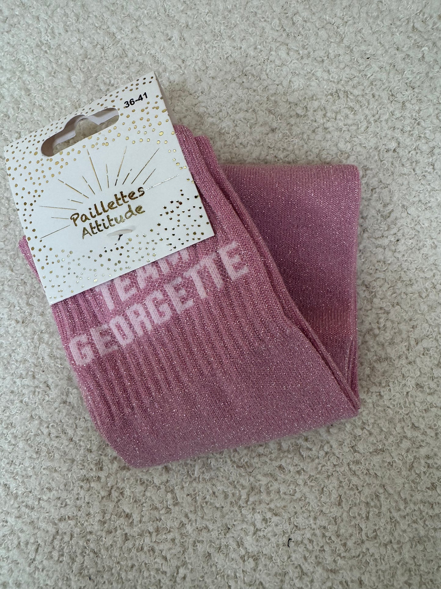 Chaussettes Paillettes "Team Georgette"