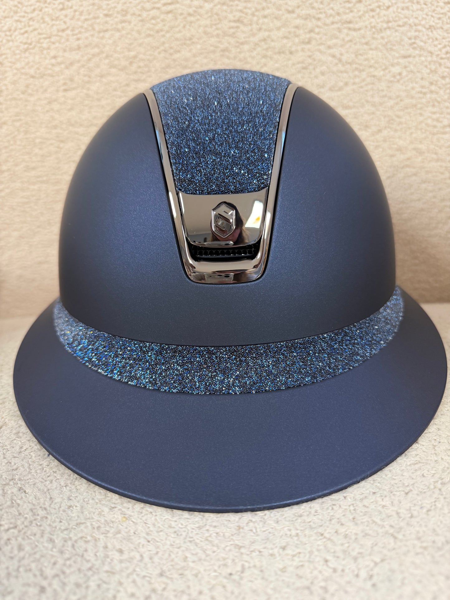 Casque Samshield "Miss Shield 2.0 Shadow bleu matt Crystal Fabric Swarovski"