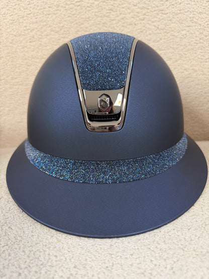 Casque Samshield "Miss Shield 2.0 Shadow bleu matt Crystal Fabric Swarovski"