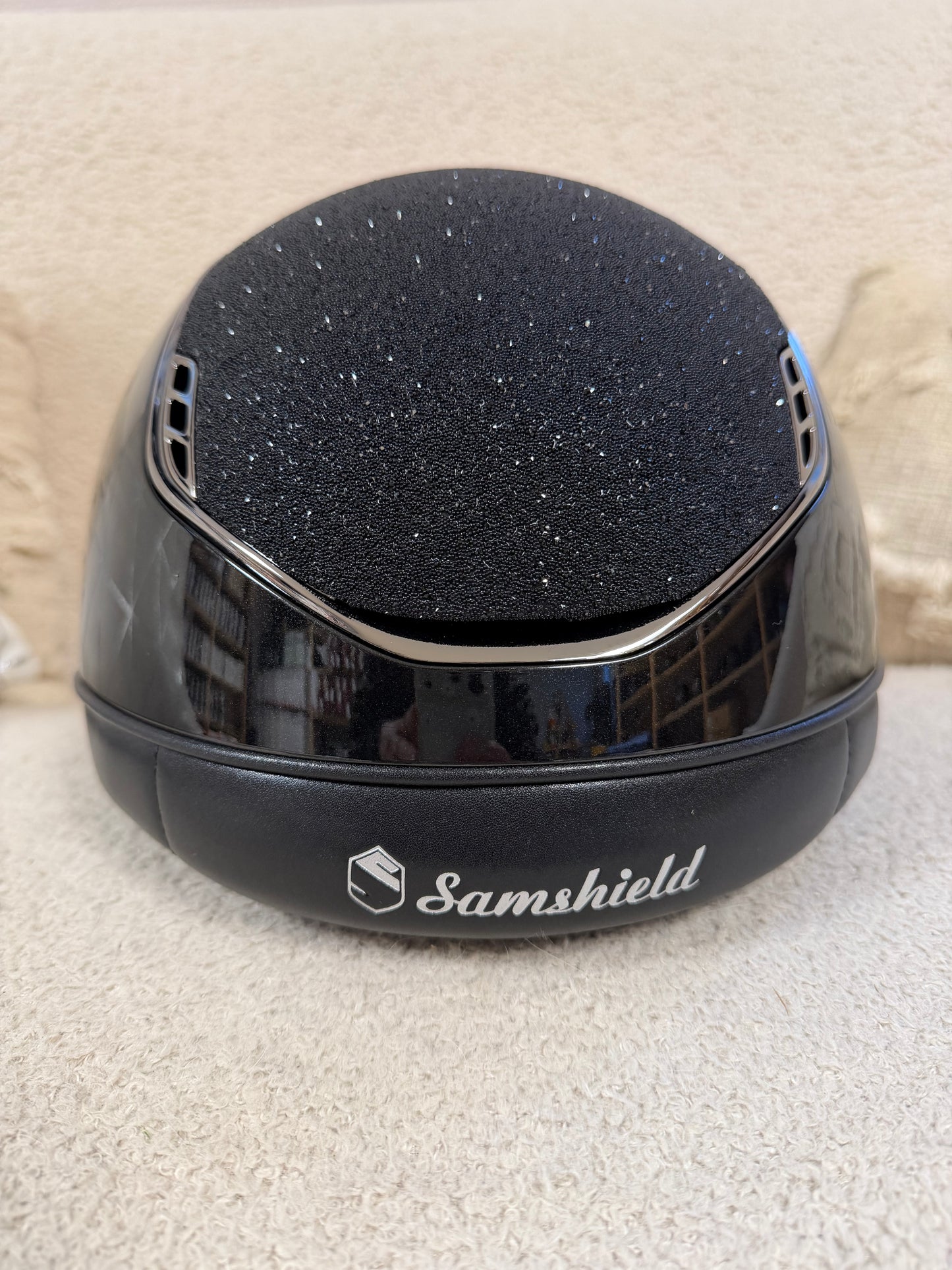 Casque Samshield "Miss Shield 2.0 Shadow noir glossy Crystal Fabric Swarovski"