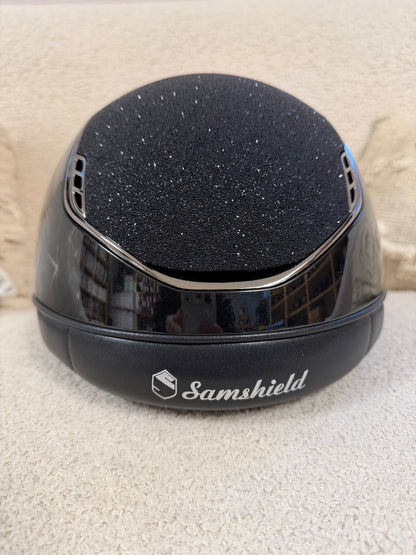 Casque Samshield "Miss Shield 2.0 Shadow noir glossy Crystal Fabric Swarovski"