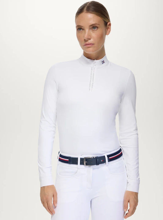 Monica Women Rhinestone Show Shirt TH OPTIC WHITE