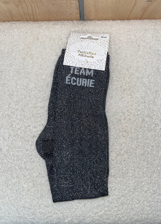 Chaussettes Paillettes "Team ecurie "
