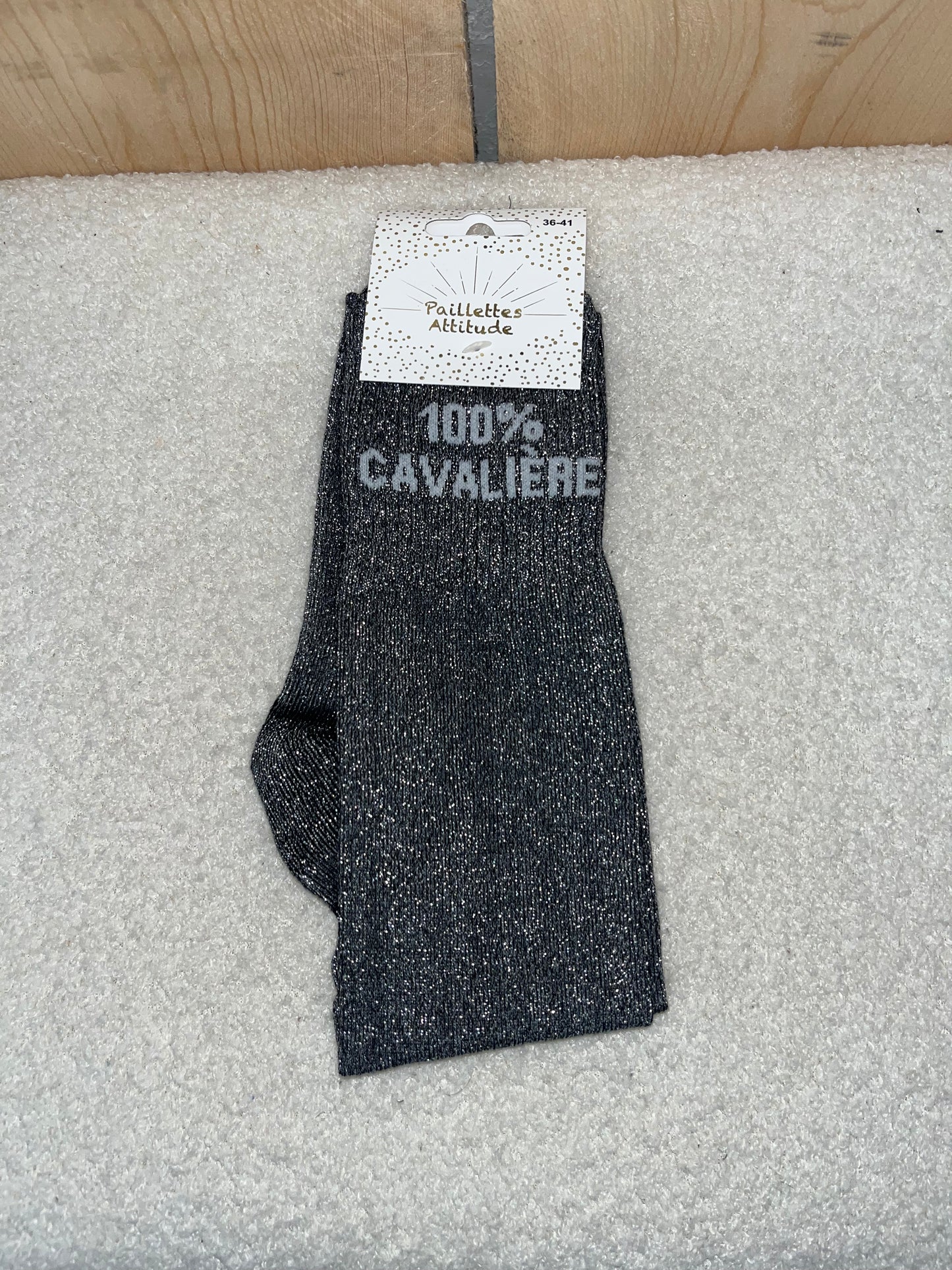 Chaussettes Paillettes "100% Cavaliére"