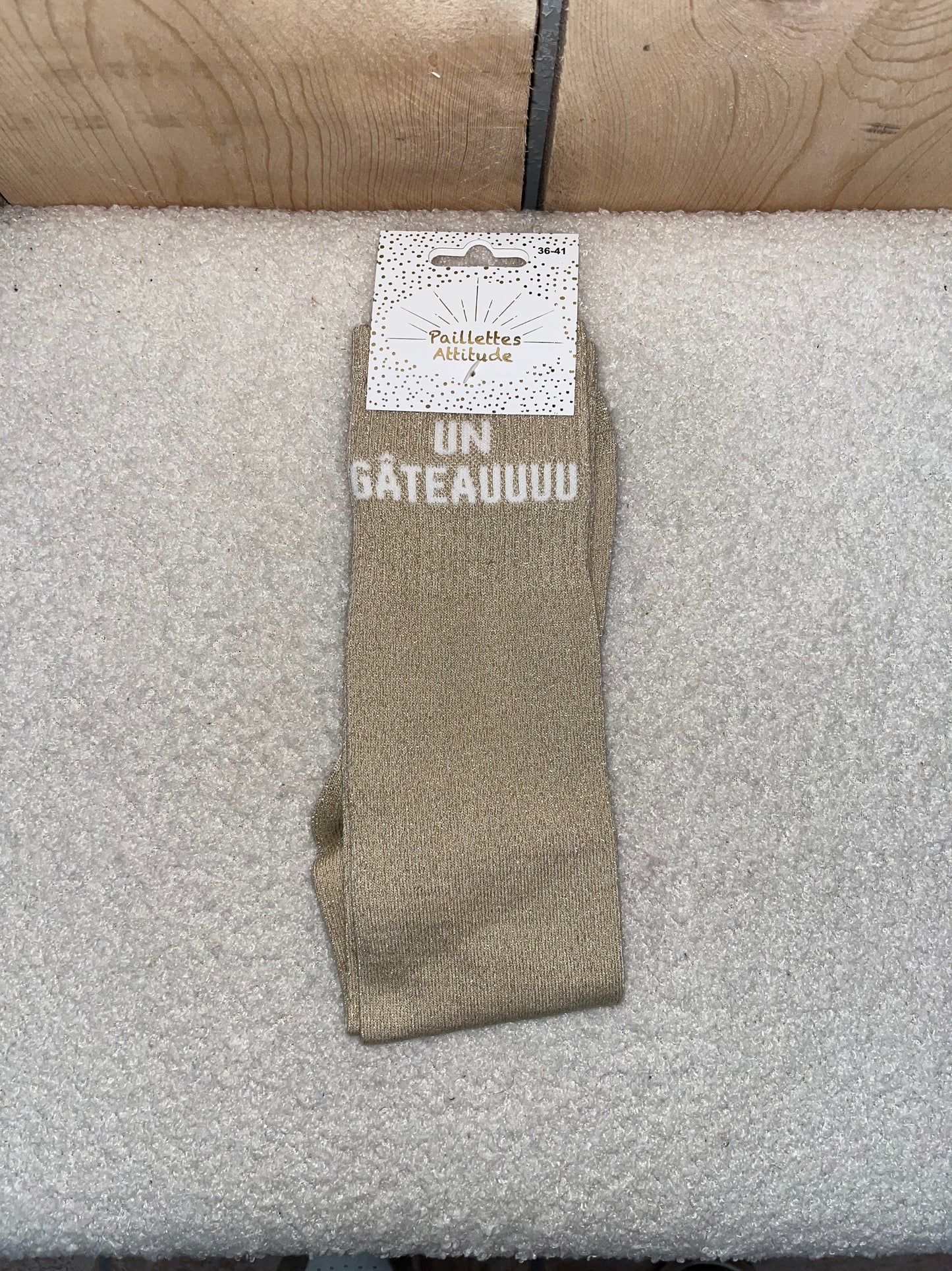 Chaussettes Paillettes "Un Gâteauuu"