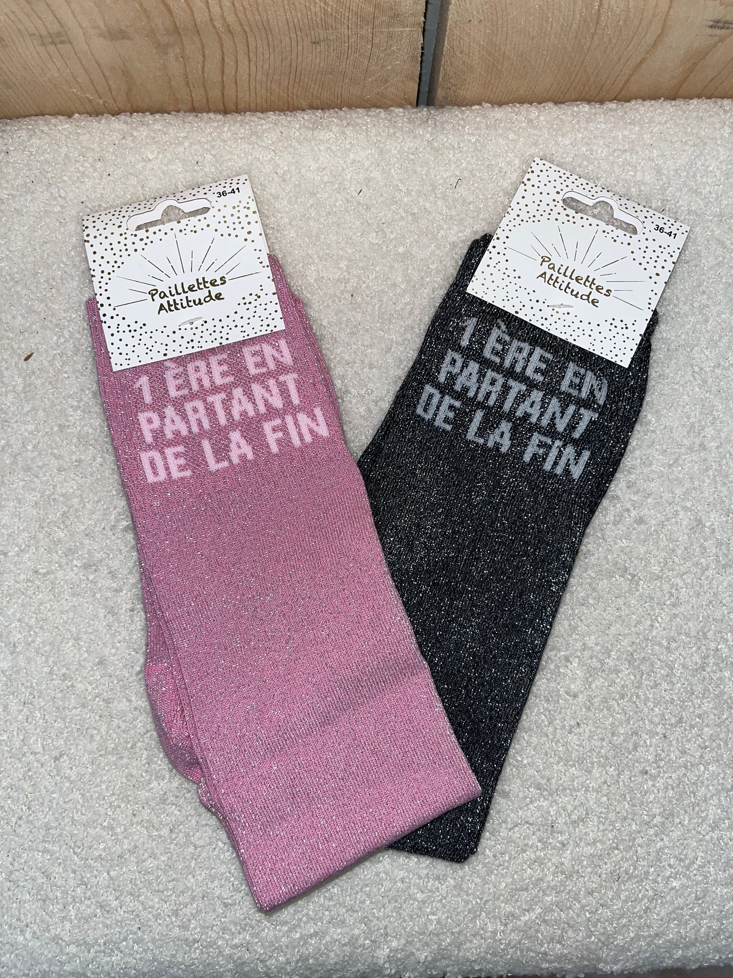 Chaussettes Paillettes "1ère en partant de la fin"