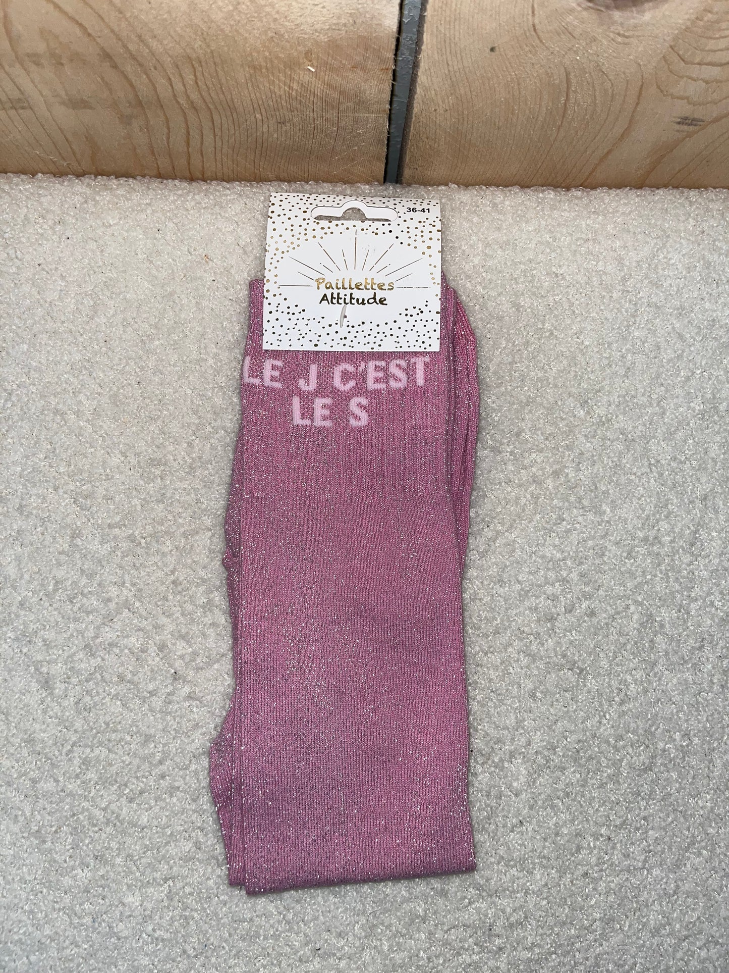 Chaussettes Paillettes " Le J c'st le S