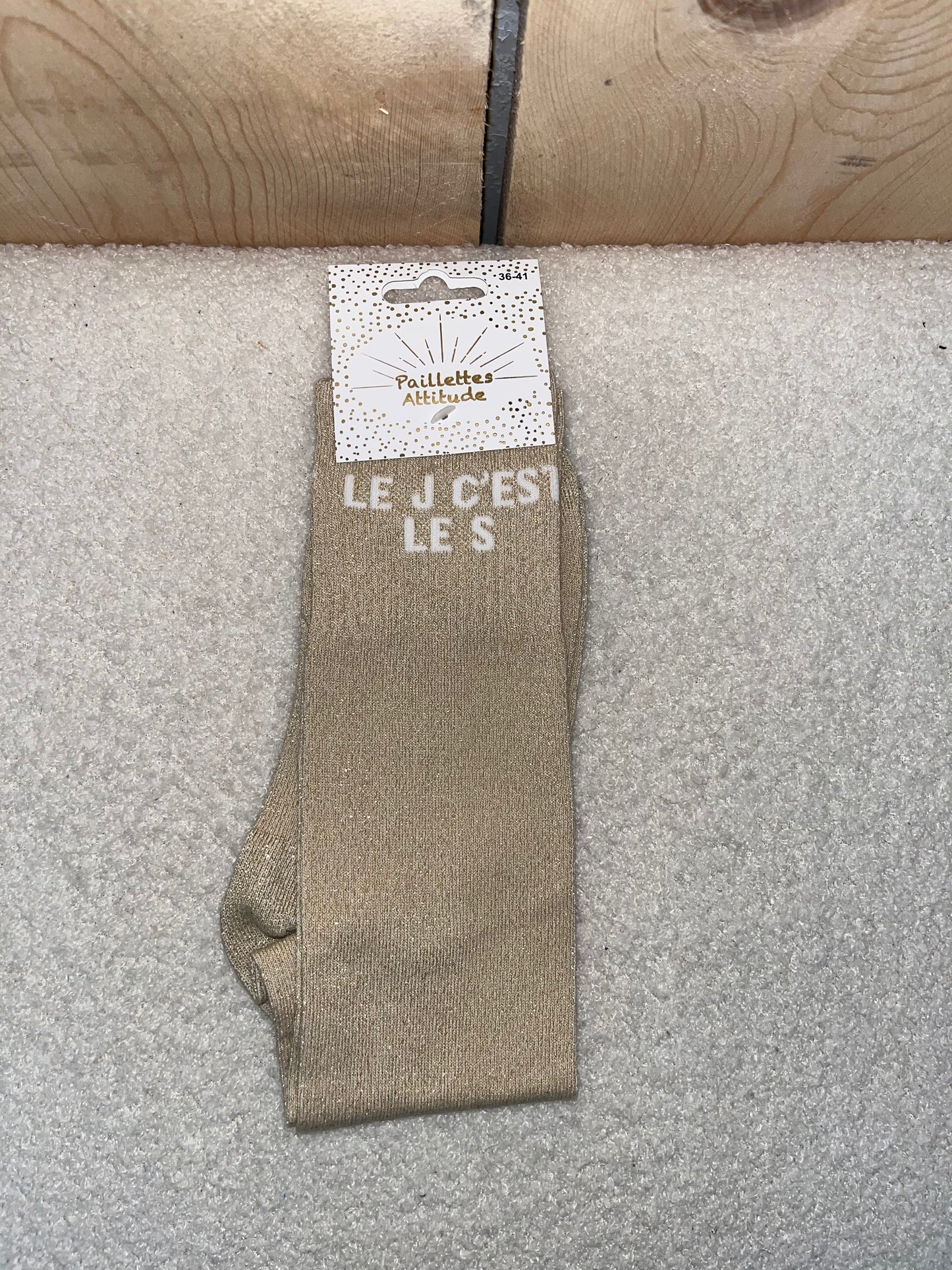 Chaussettes Paillettes " Le J c'st le S