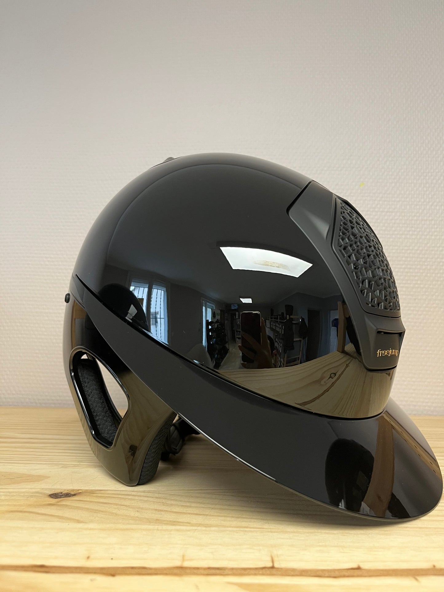 Casque Freejump "Voronoï" - Noir glossy / Mat Grande visière