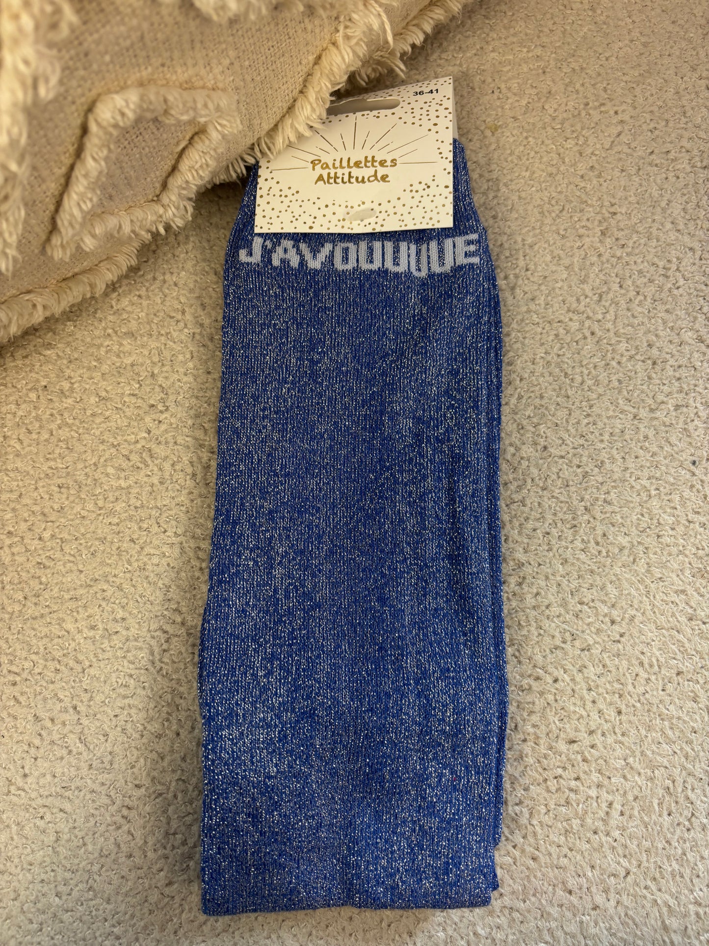 Chaussettes Paillettes "J'avouuuue"