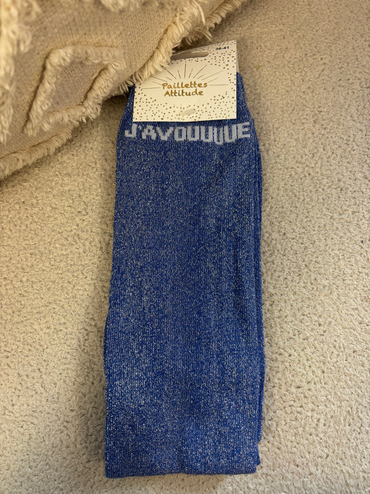 Chaussettes Paillettes "J'avouuuue"