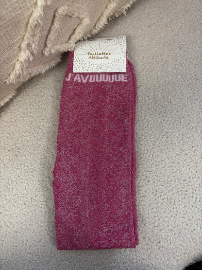 Chaussettes Paillettes "J'avouuuue"