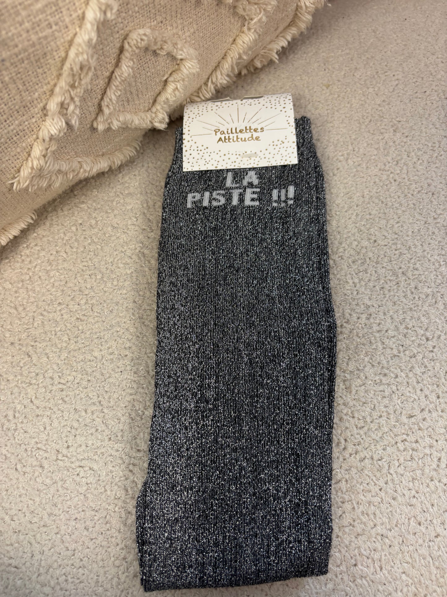 Chaussettes Paillettes "La piste !!!"