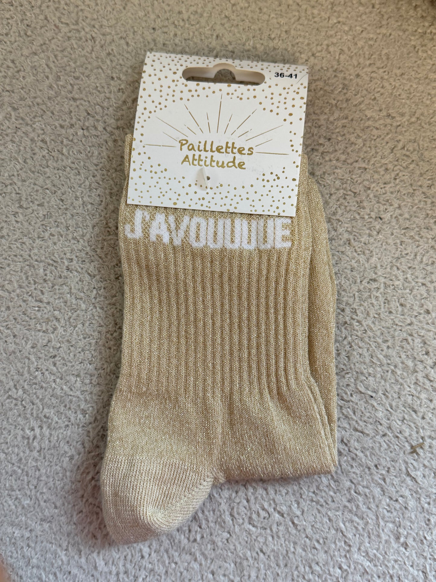 Chaussettes de ville "Paillettes Attitude"