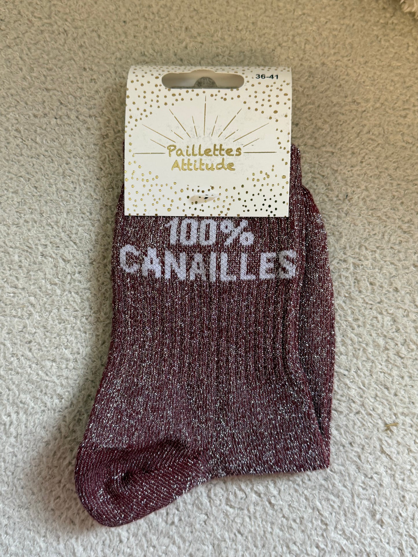 Chaussettes de ville "Paillettes Attitude"