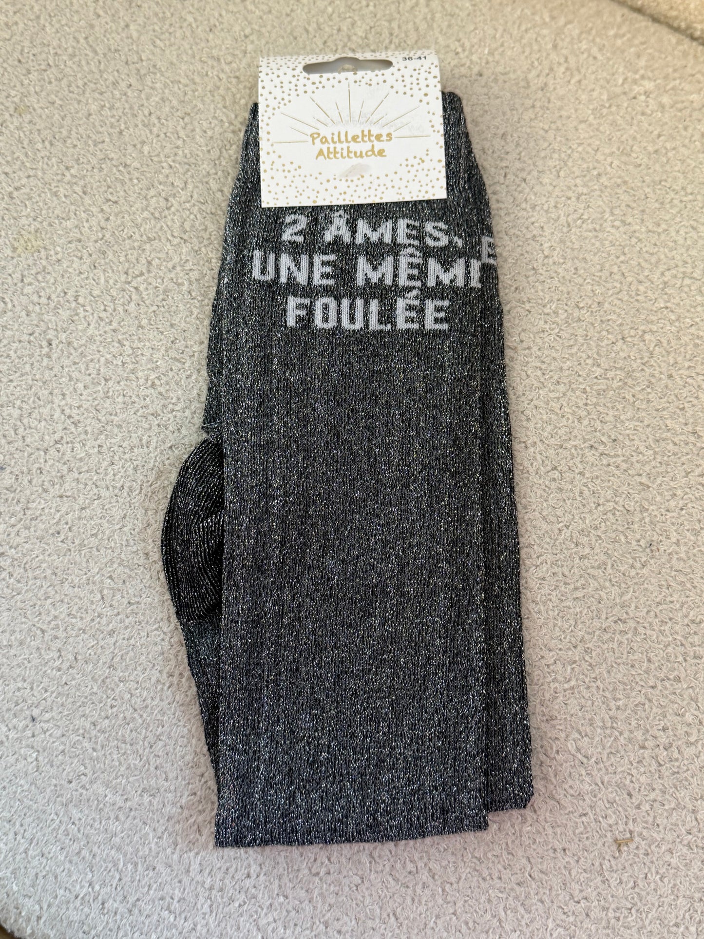 Chaussettes Paillettes "2 Âmes, une même foulée"