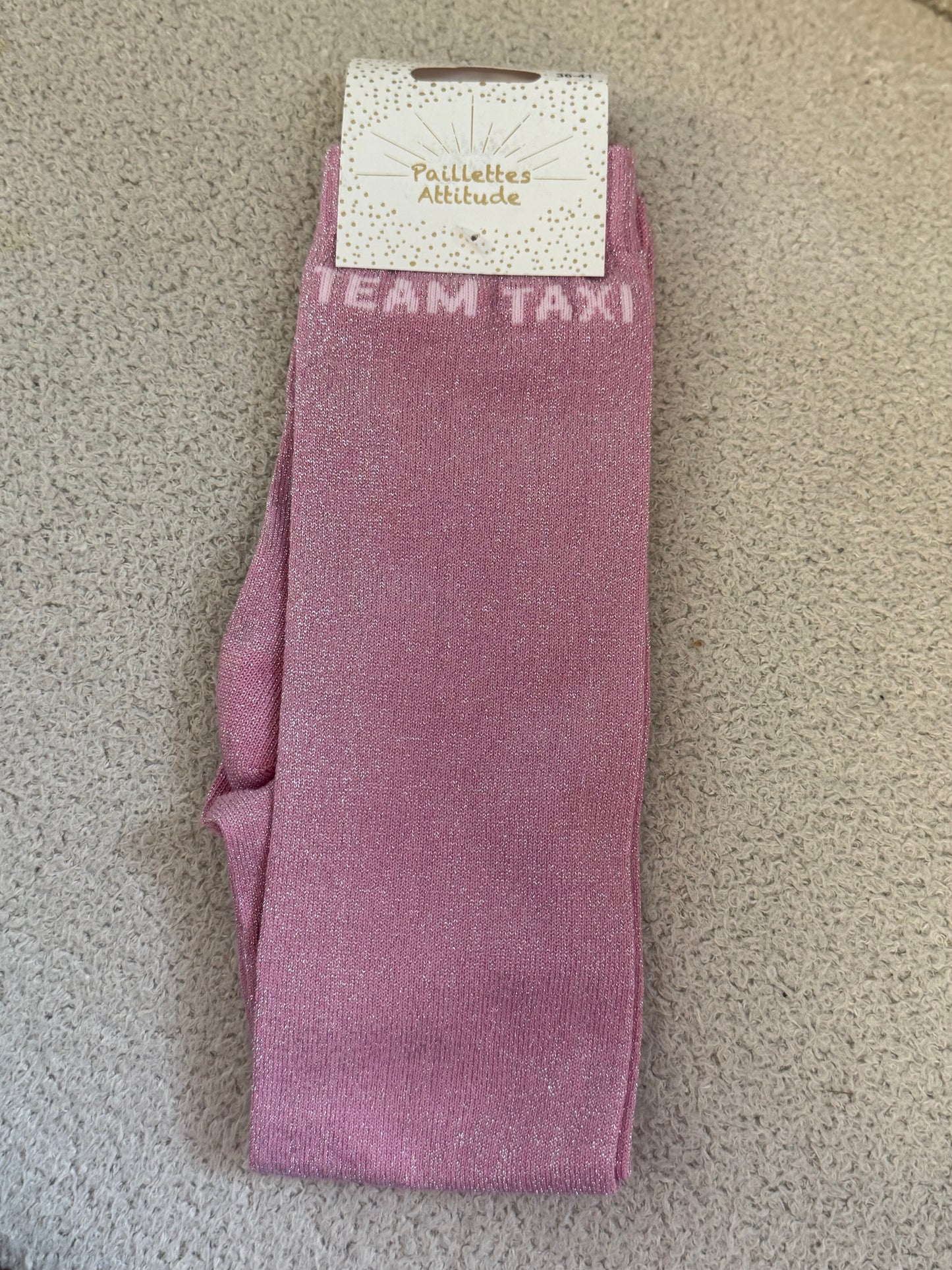 Chaussettes Paillettes "Team Taxi"