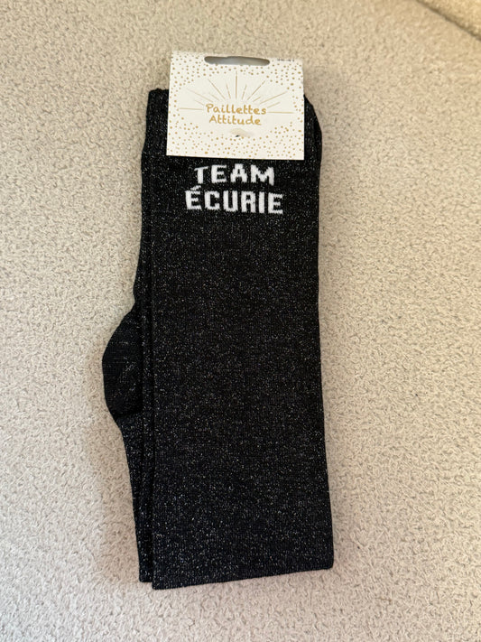 Chaussettes Paillettes "Team écurie"