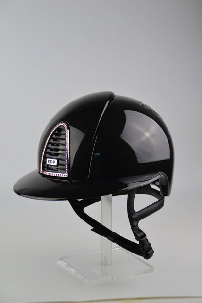 Casque KEP cromo 2.0 Edition limitée Padova Shine Black Visière polo crystals goldrose
