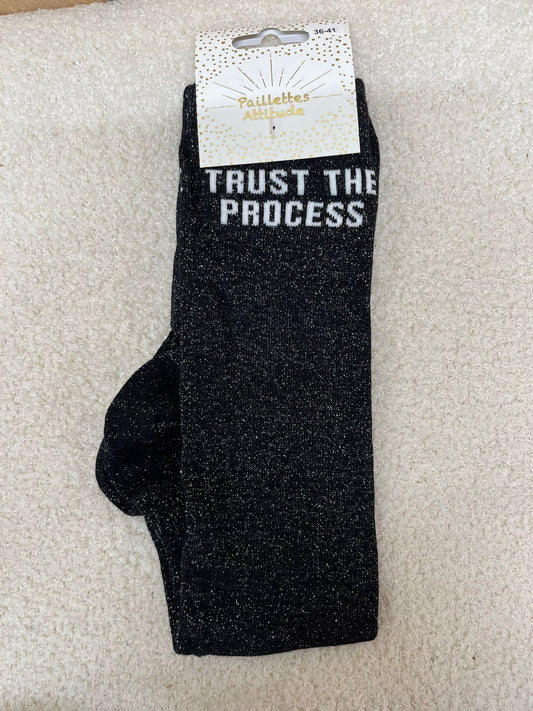 Chaussettes Paillettes "Trust the process"