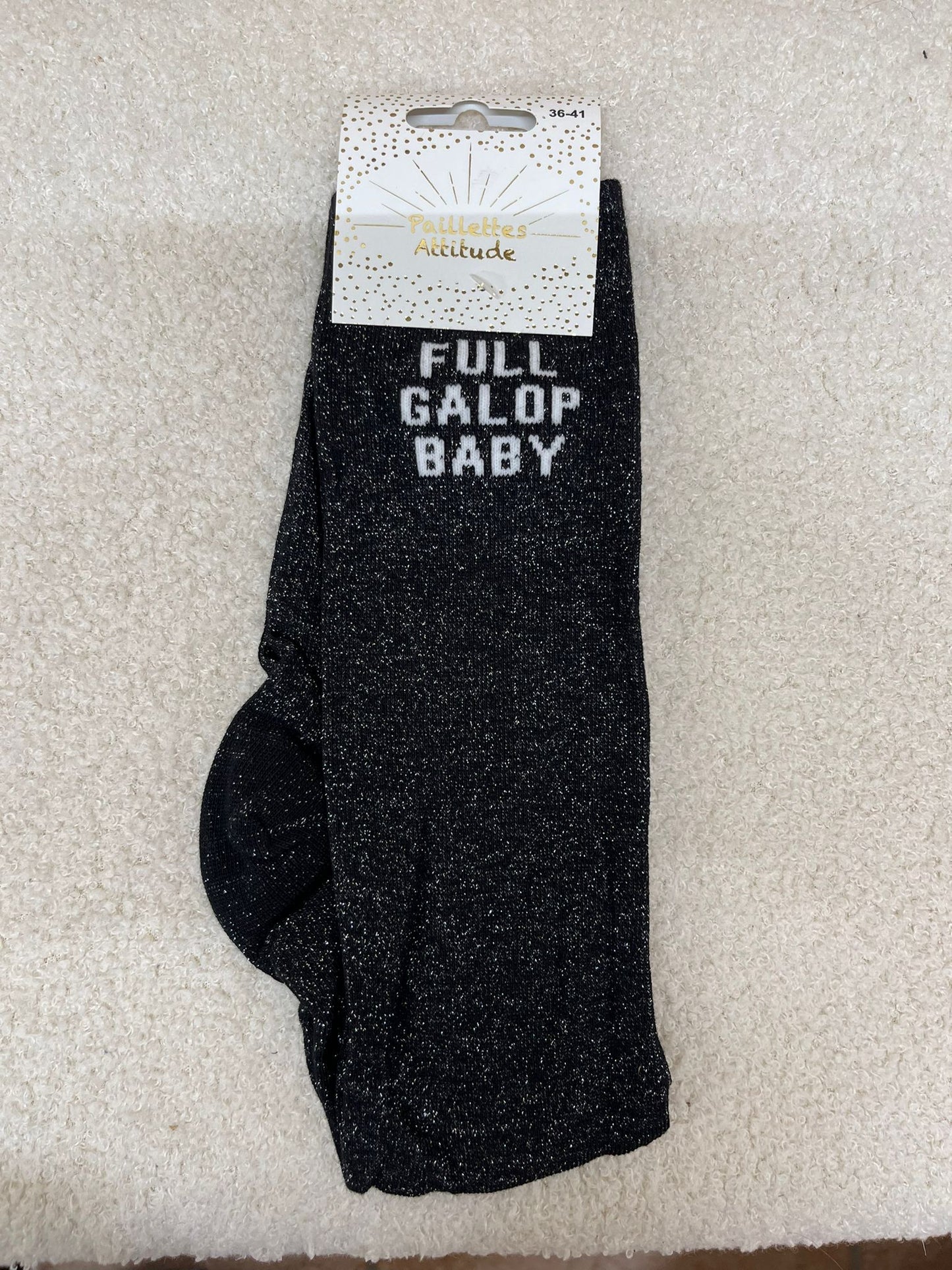 Chaussettes Paillettes "Full Galop Baby"