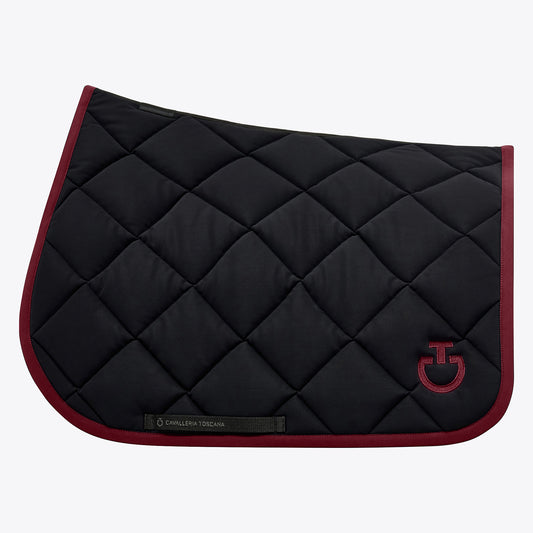 Tapis Cavalleria Toscana " Diamond"- Noir logo bordeaux