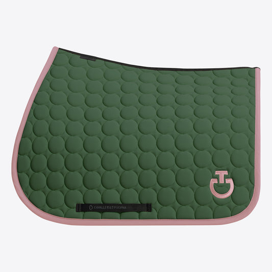 Tapis Cavalleria Toscana "Circle" - Forest Green / Candy Pink