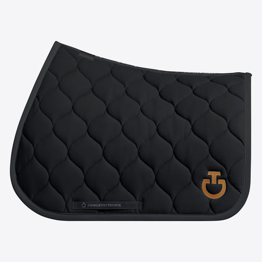 Tapis Cavalleria Toscana "New Circle" - Noir logo cuivre