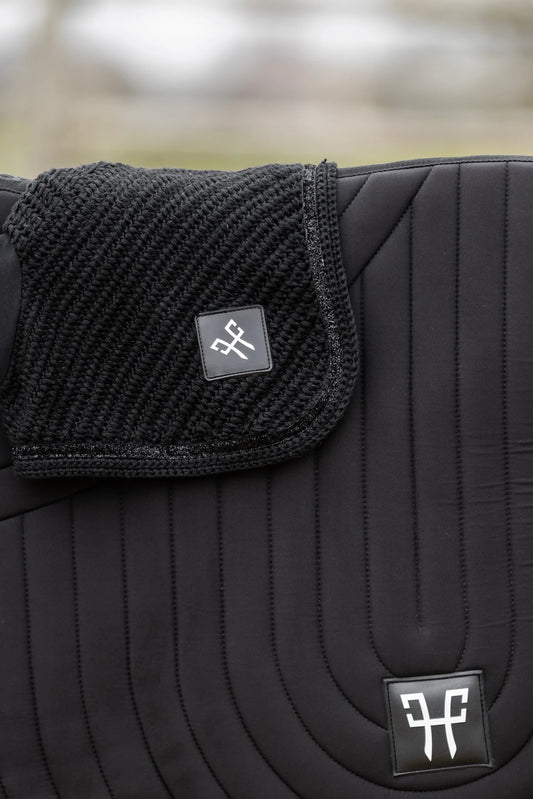 Bonnet Horse Pilot "Glitter"- Noir