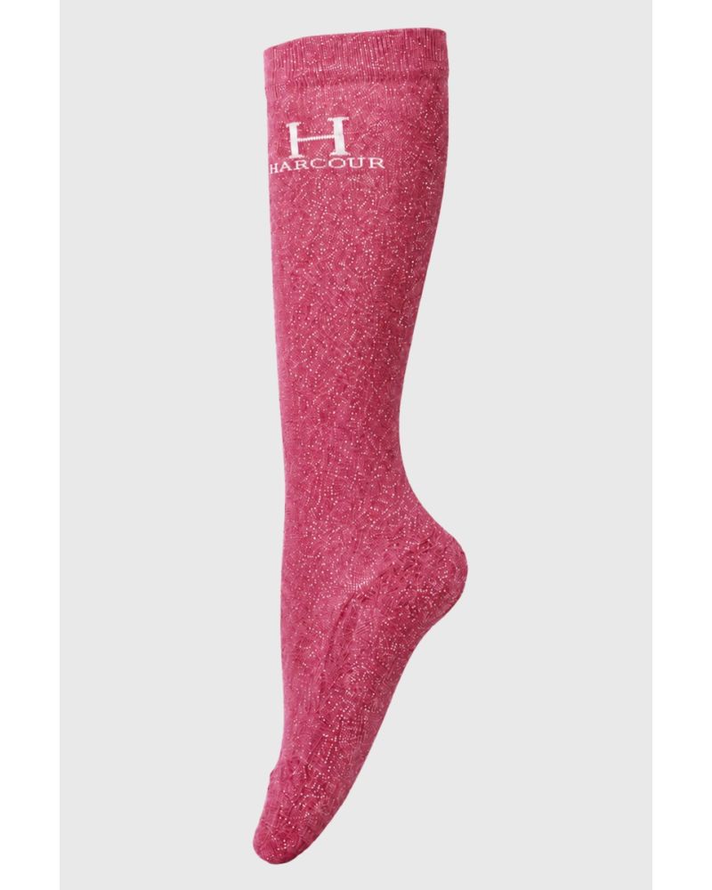 Chaussettes Harcour à paillettes "Happy"  X2