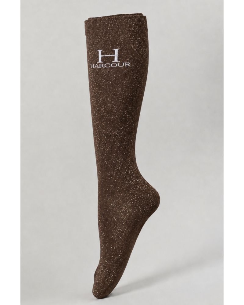 Chaussettes Harcour à paillettes "Happy"  X2