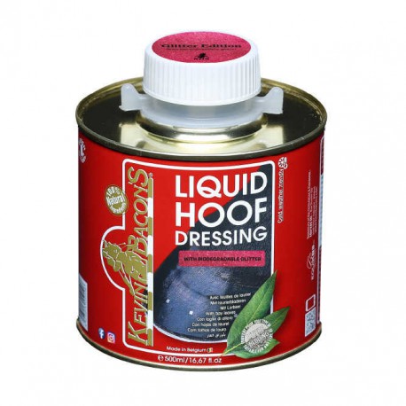 Huile pour sabots KEVIN BACON'S - Hoof Dressing Liquide paillettes Rose - 500ML