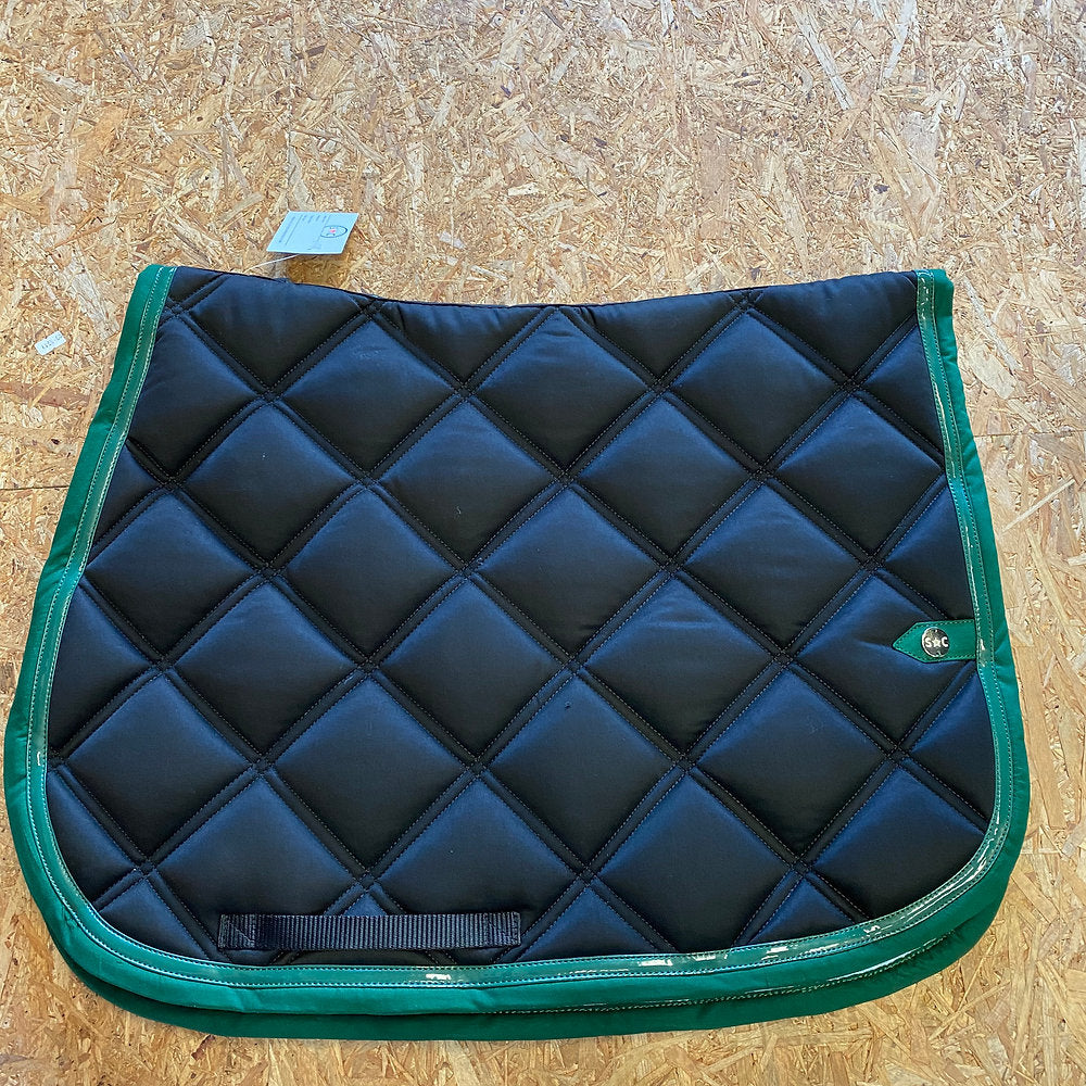 Tapis double carrée Noir/vert