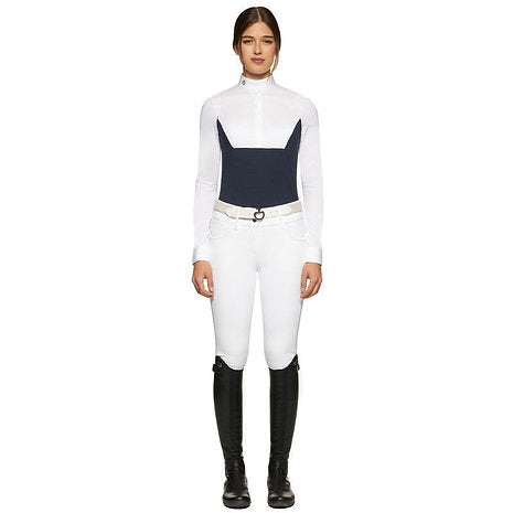Polo femme manches longues Cavalleria Toscana "Lightweight Jersey"
