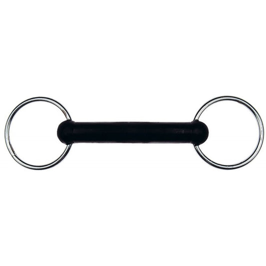 Mors à anneaux caoutchouc droit INOX